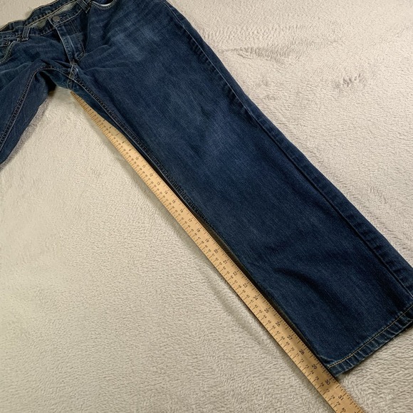 Levis 541 Jeans Mens 33x32 (34x30) Blue Athletic Fit Stretch Medium Wash Zip Fly - Picture 6 of 14